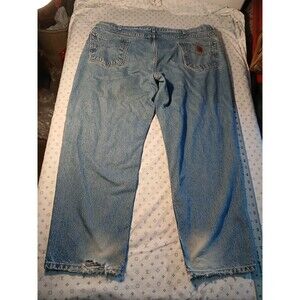 Vintage Carhartt Jeans Y2K Distressed Mens 42x28 Denim Straight Leg Relaxed Fit